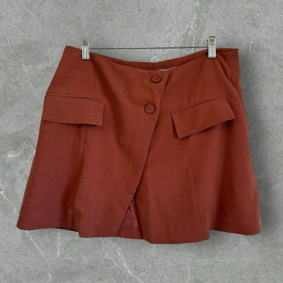 NWT WeWoreWhat blazer mini skirt in clay rust orange women's size XS - Picture 1 of 7